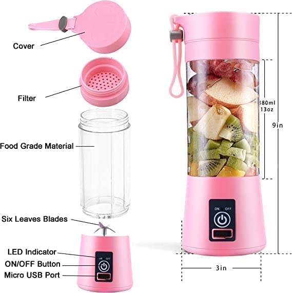 Blender Portable Blade Smoothie Maker Usb Juicer Bottle Blender