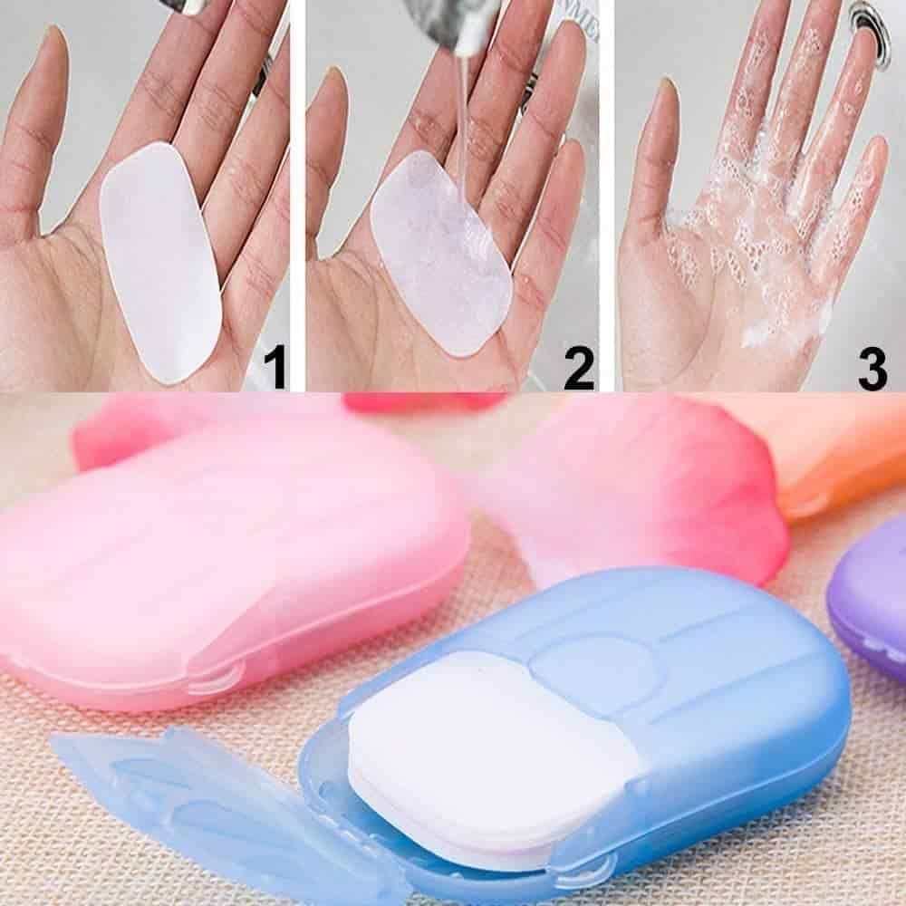 3 Pcs Portable Disposable Mini Scented Paper Soap